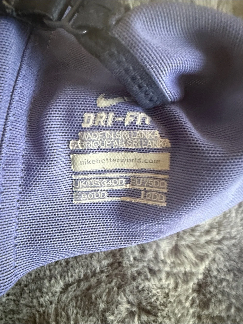 NWOT Nike Blue Ombré Racerback High-Support Sports Bra. 34DD